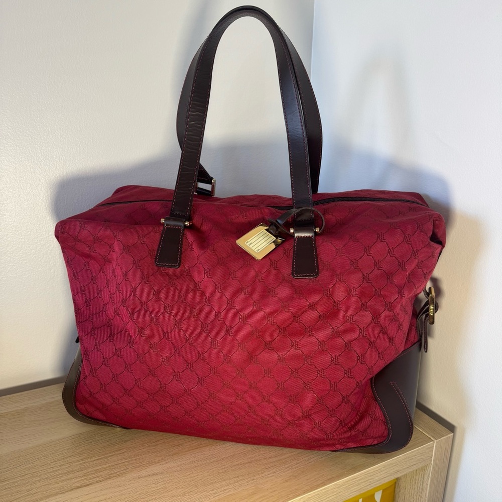 Ralph Lauren Burgundy Travel Bag